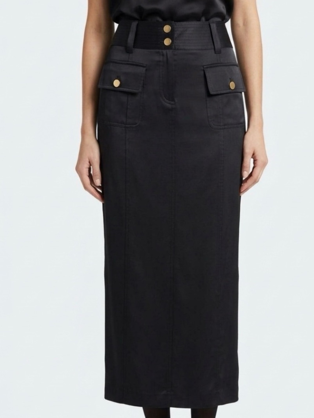Esther Chen midi pencil skirt size 4 black